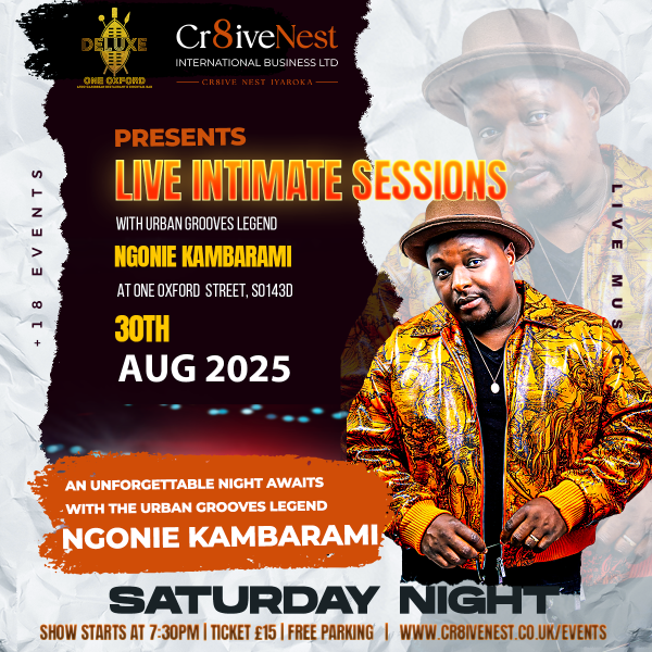 Live Intimate Session With NGONIE KAMBARAMI £10